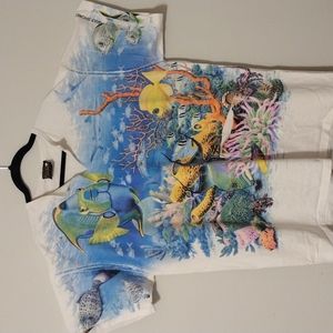 Rare Vintage dirty laundry aquarius All over print shirt